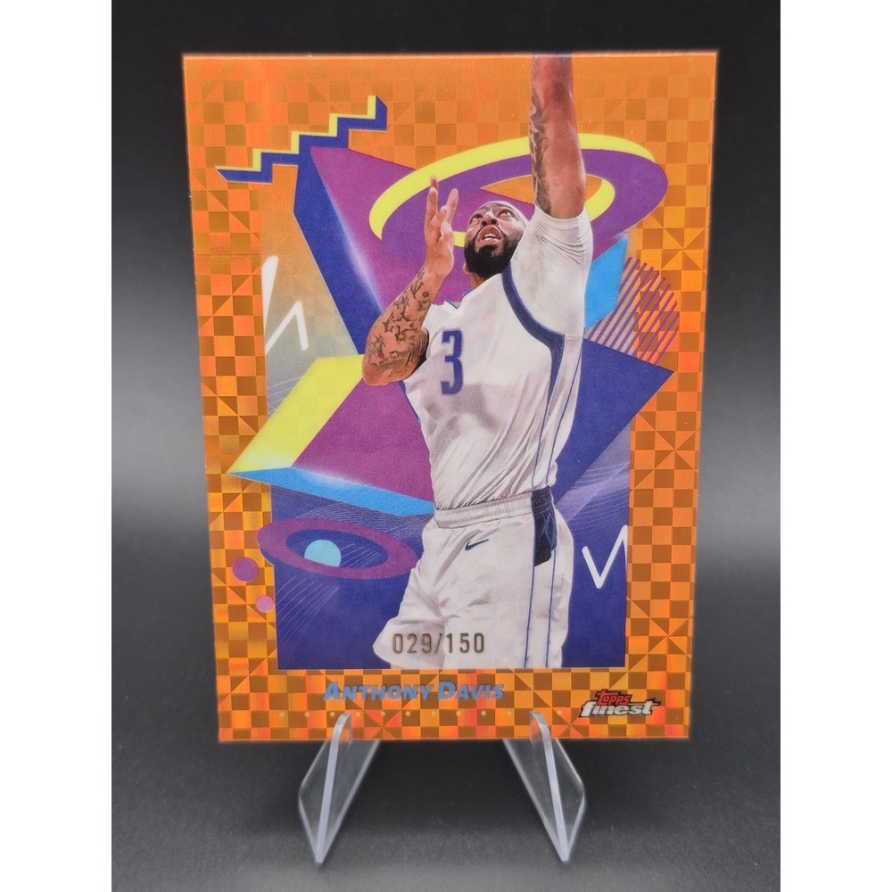 2025 Topps Finest Anthony Davis #238 Orange X-Fractor /150 Wizards Lakers